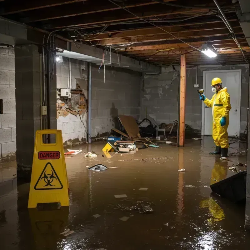 Flooded Basement Electrical Hazard in Ashland, NE Property